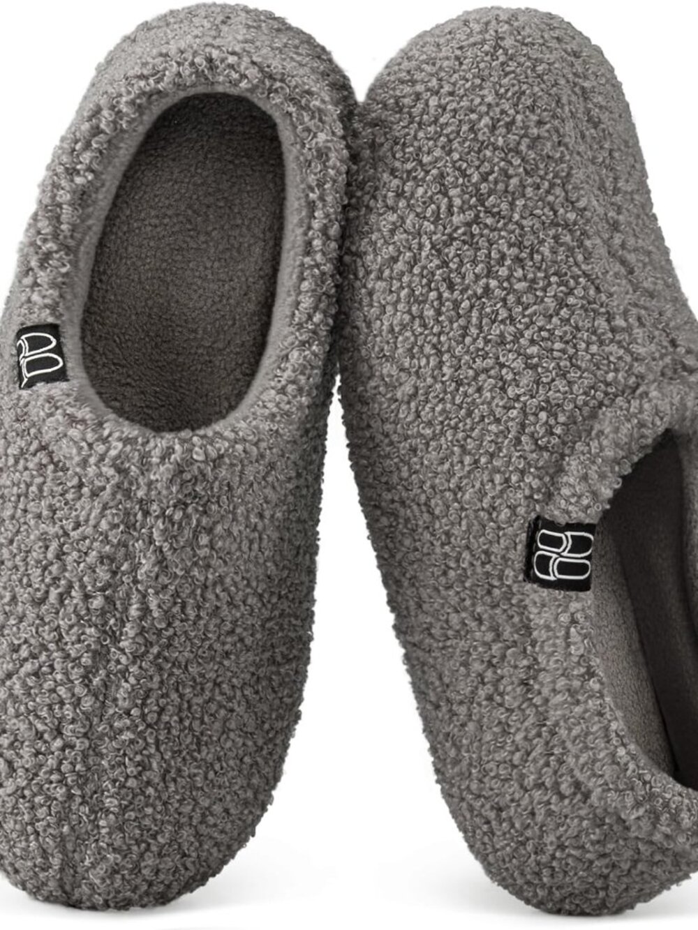 Women's Fuzzy Curly Fur Fleece Lining Memory Foam Loafer Slippers | Non-slip,ind